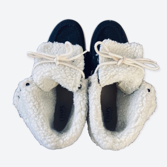 Chaps Brinly Microsuede Sherpa High Top Sneakers 8 - Picture 7 of 10